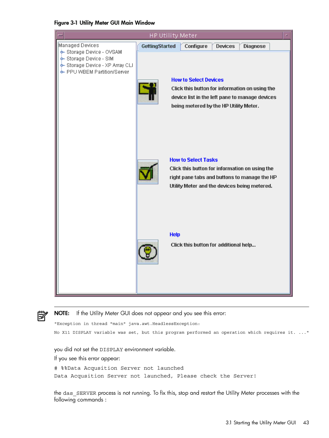 HP Pay per use (PPU) manual Starting the Utility Meter GUI 