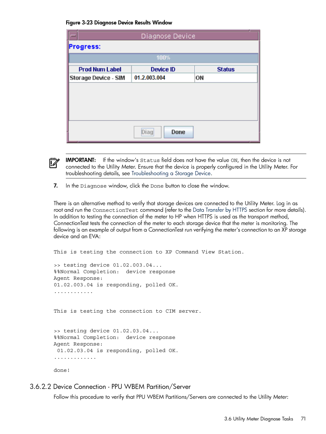 HP Pay per use (PPU) manual Device Connection PPU Wbem Partition/Server 