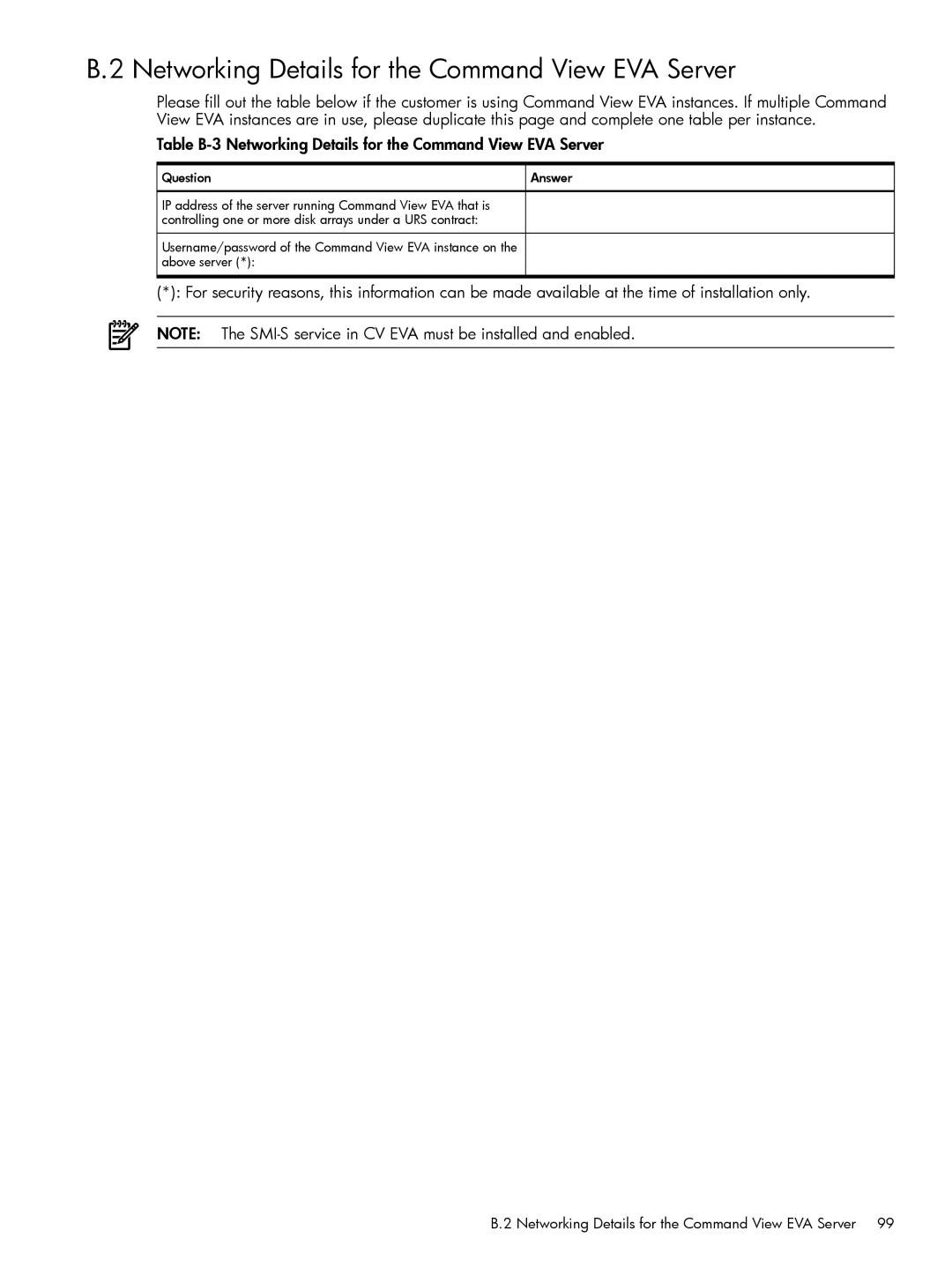 HP Pay per use (PPU) manual Networking Details for the Command View EVA Server 