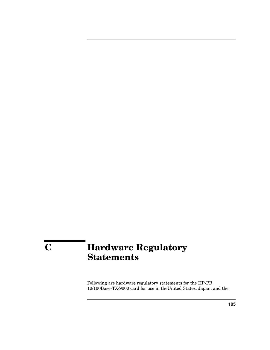 HP PB 10 manual Hardware Regulatory Statements 