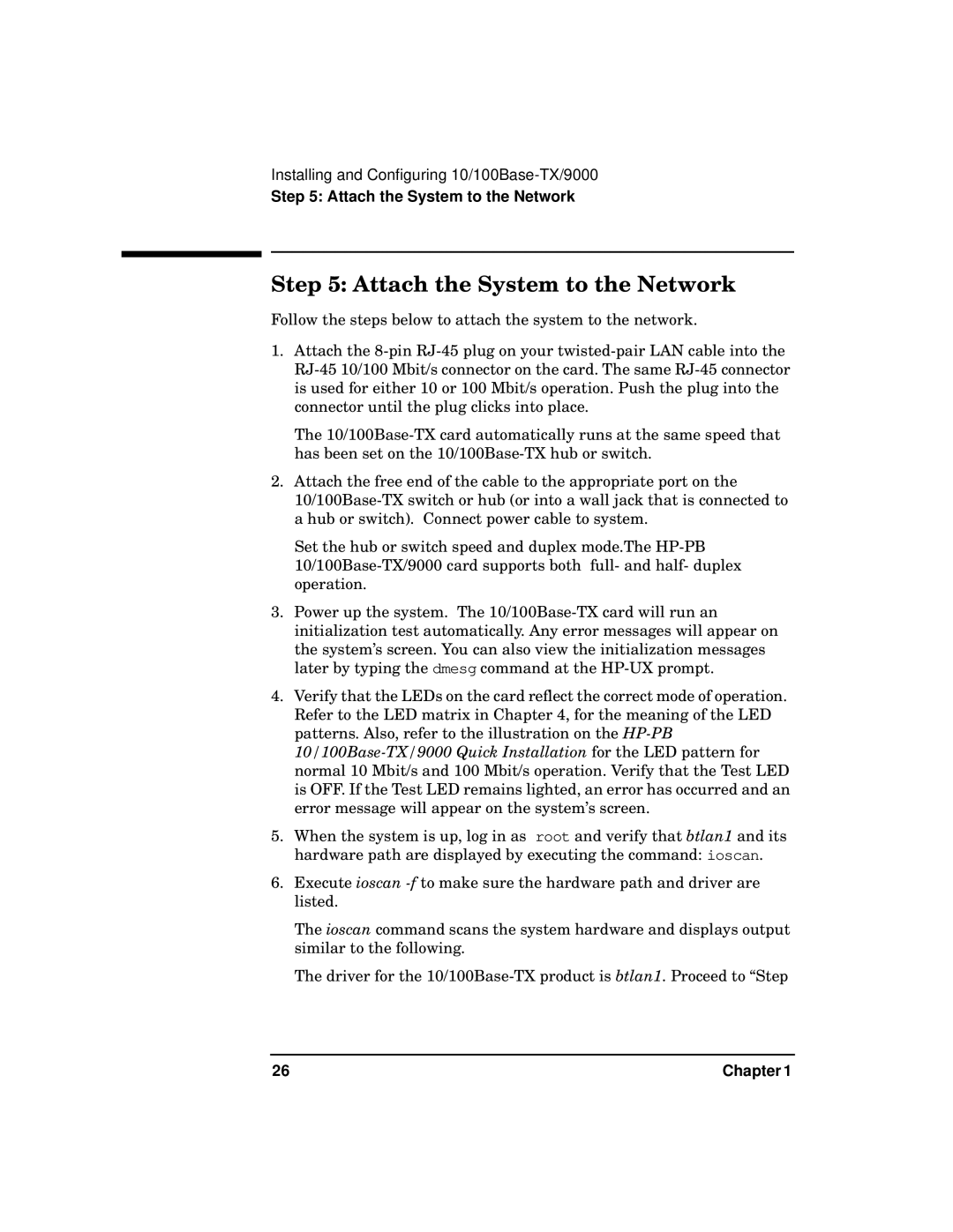 HP PB 10 manual Attach the System to the Network 