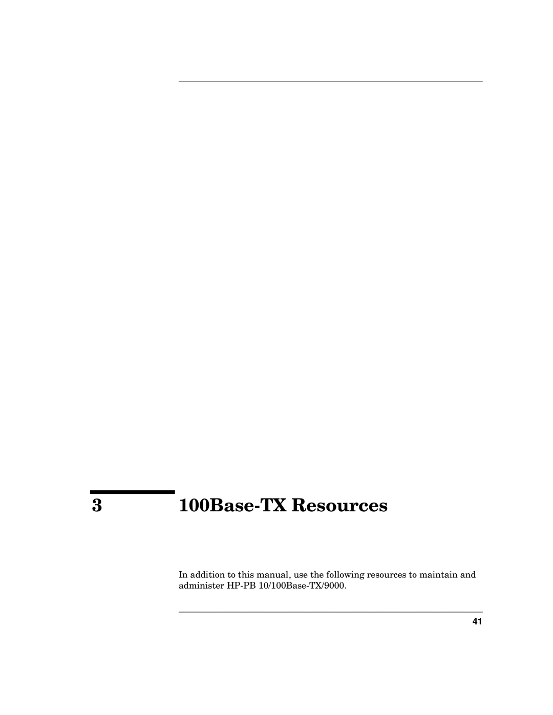 HP PB 10 manual 100Base-TX Resources 