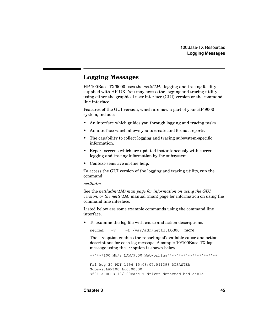 HP PB 10 manual Logging Messages 