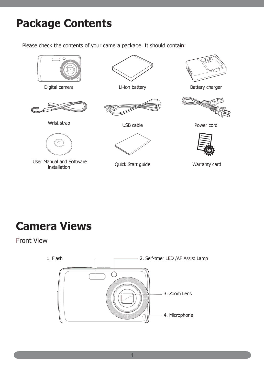 HP PB360t/PW360t manual Package Contents, Camera Views 