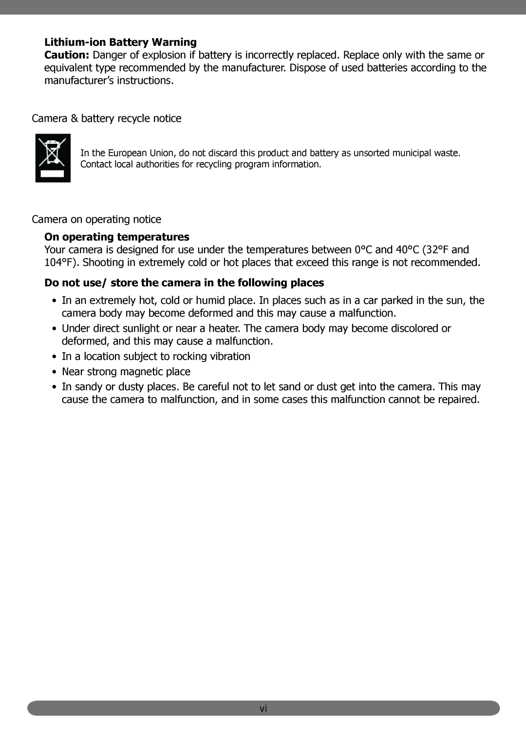 HP PB360t/PW360t manual Lithium-ion Battery Warning 