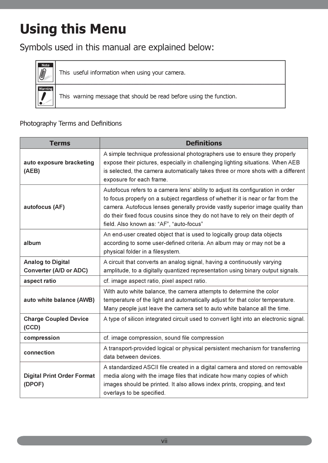 HP PB360t/PW360t Using this Menu, Symbols used in this manual are explained below 