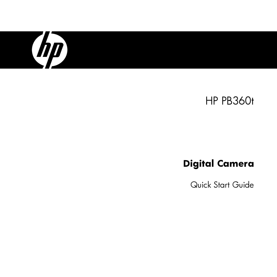 HP PB360t/PW360t manual HP PB360t 