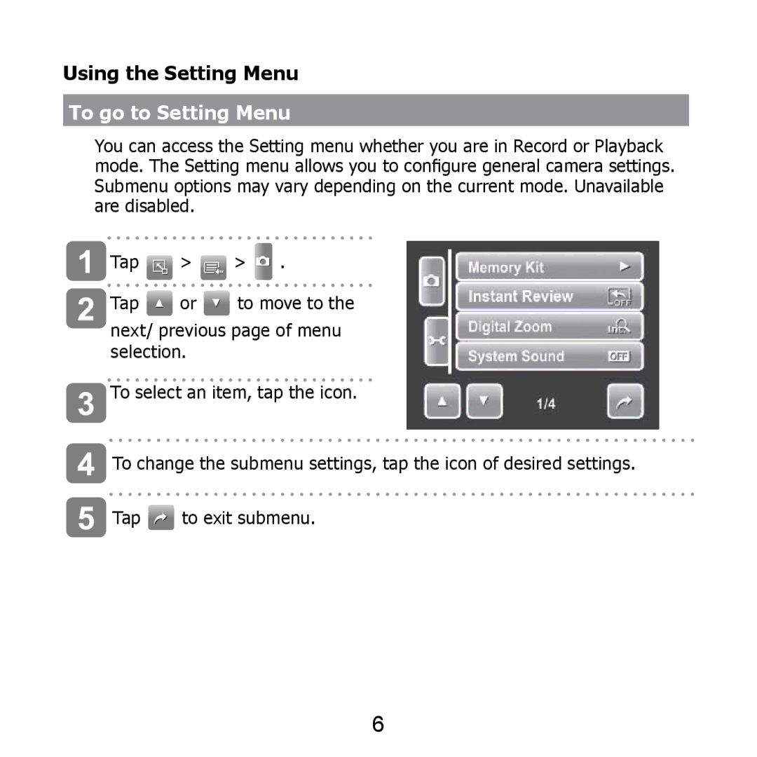 HP PB360t/PW360t manual Using the Setting Menu, To go to Setting Menu 