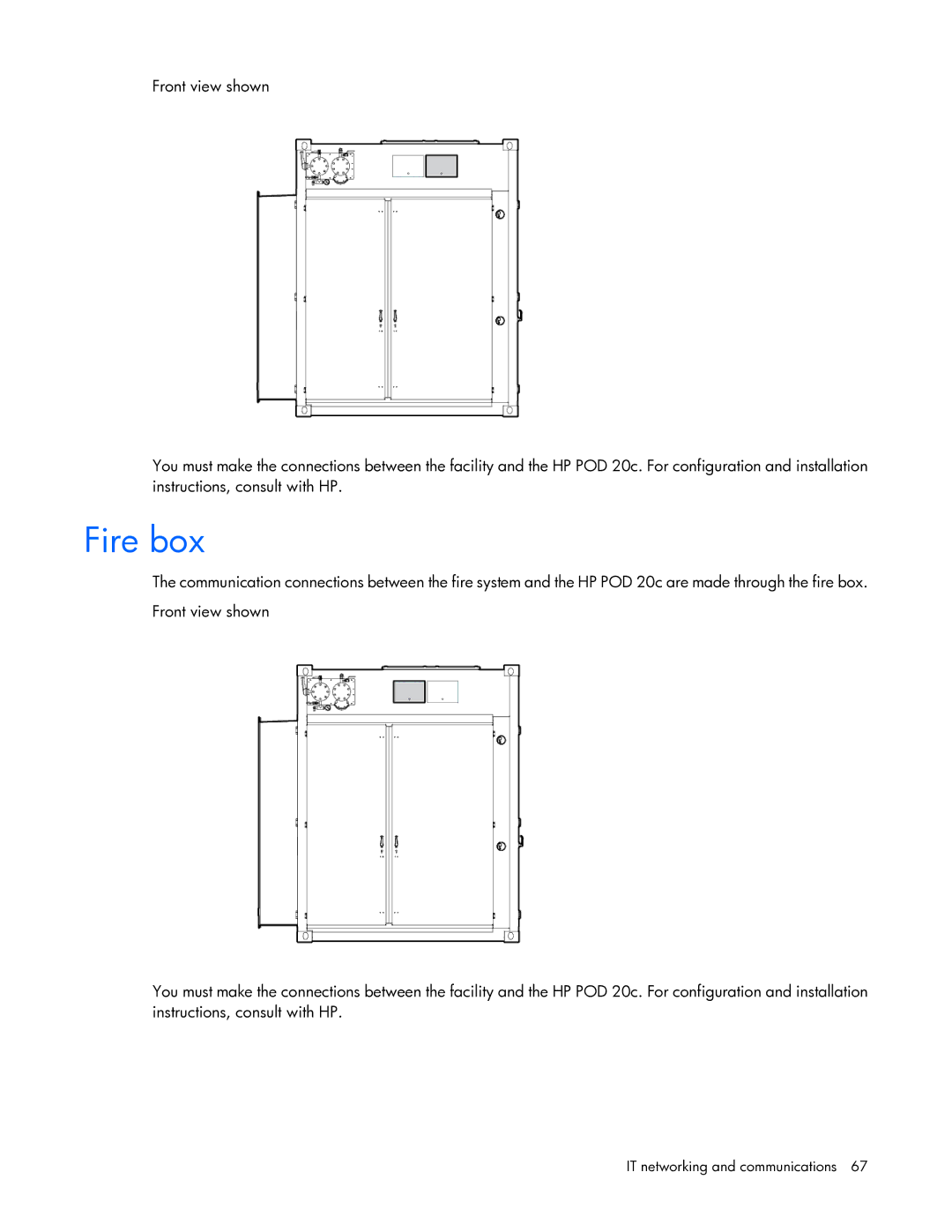 HP Performance Optimized Data Center (POD) 20cp manual Fire box 