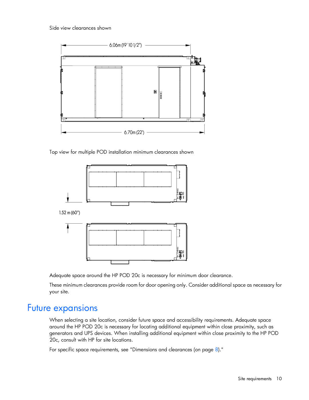 HP Performance Optimized Data Center (POD) 20cp manual Future expansions 