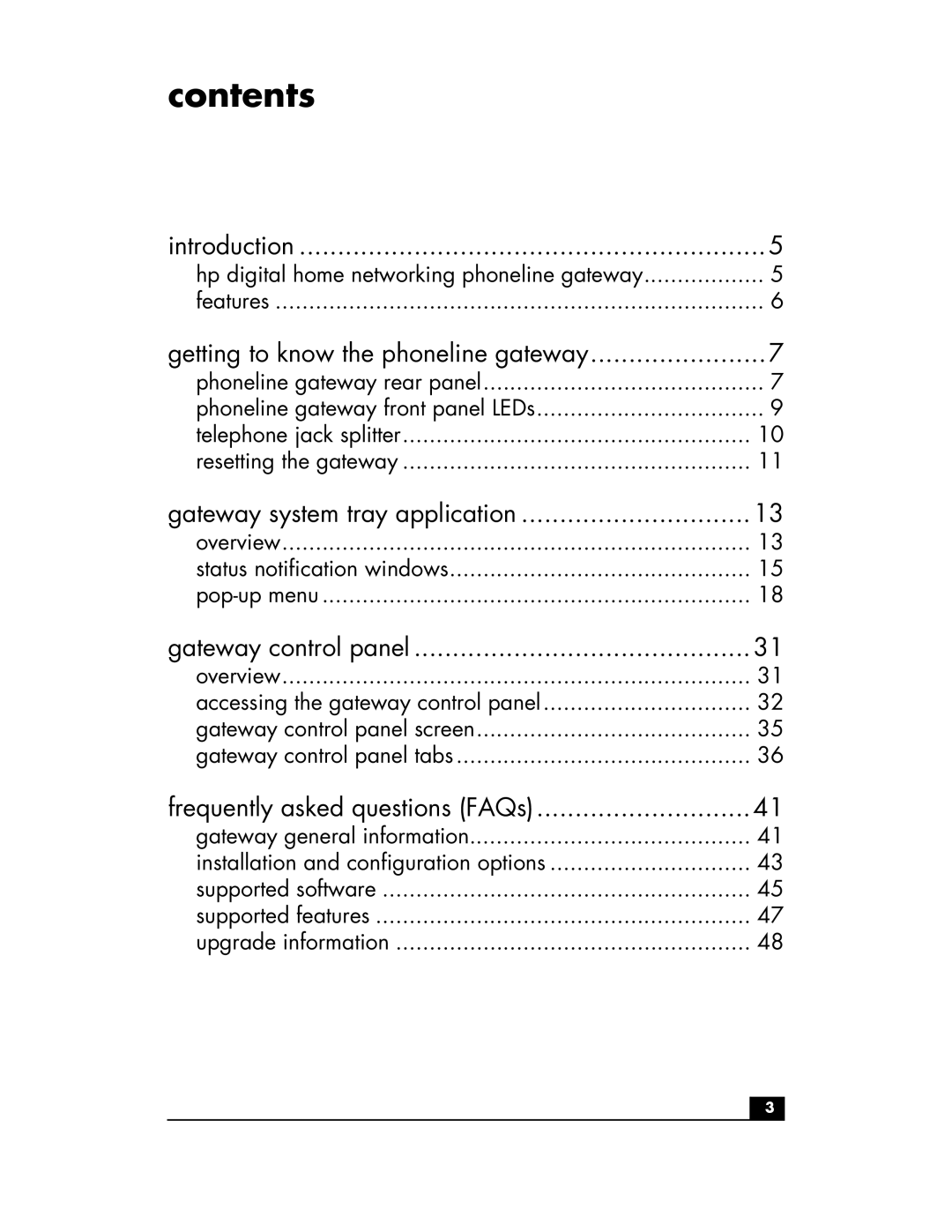 HP Phoneline Gateway hn200p manual Contents 