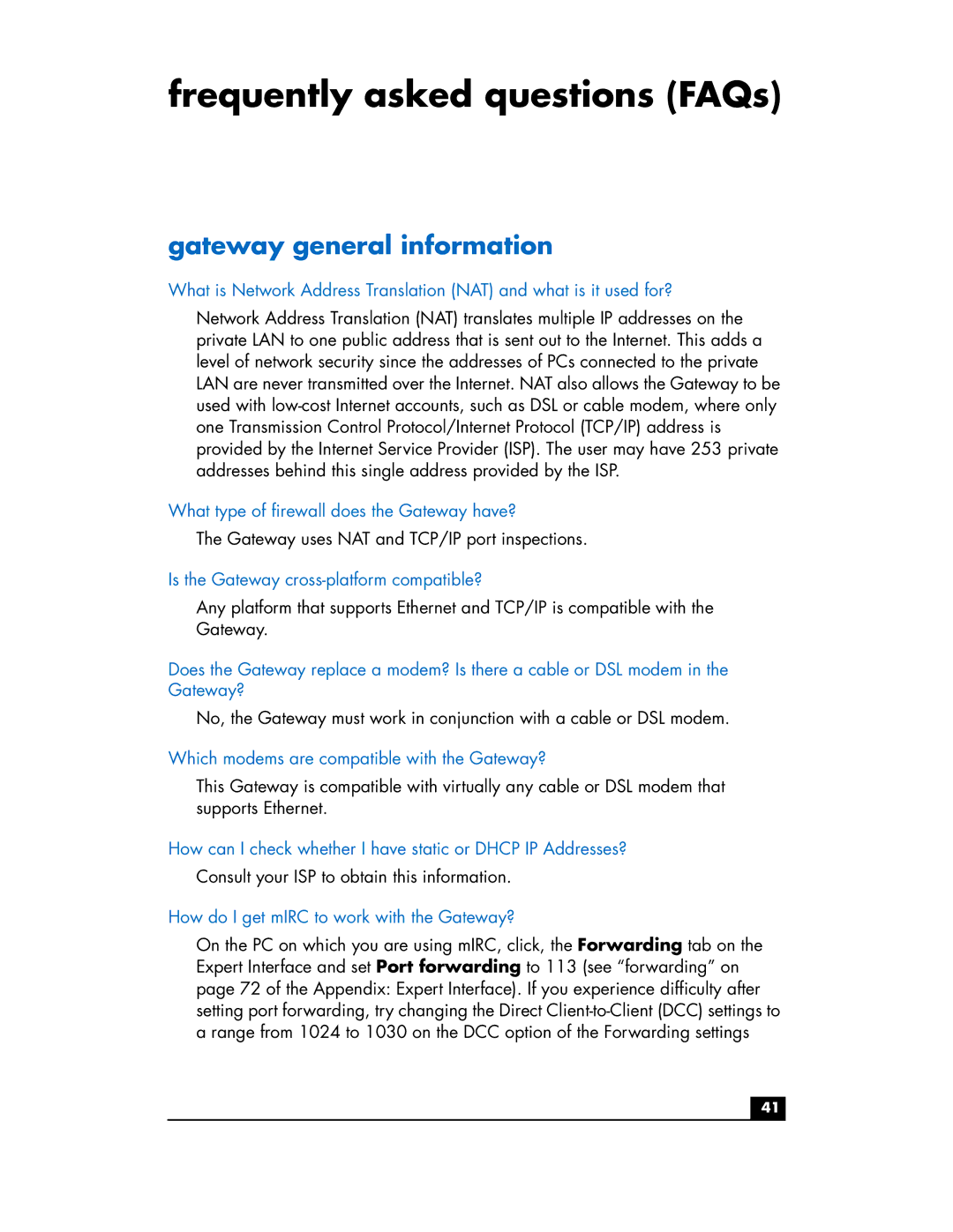 HP Phoneline Gateway hn200p manual Frequently asked questions FAQs, Gateway general information 