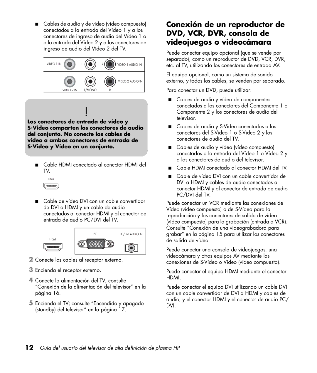 HP PL5060N 50 inch Plasma, PL4260N 42 inch Plasma manual Video 1 