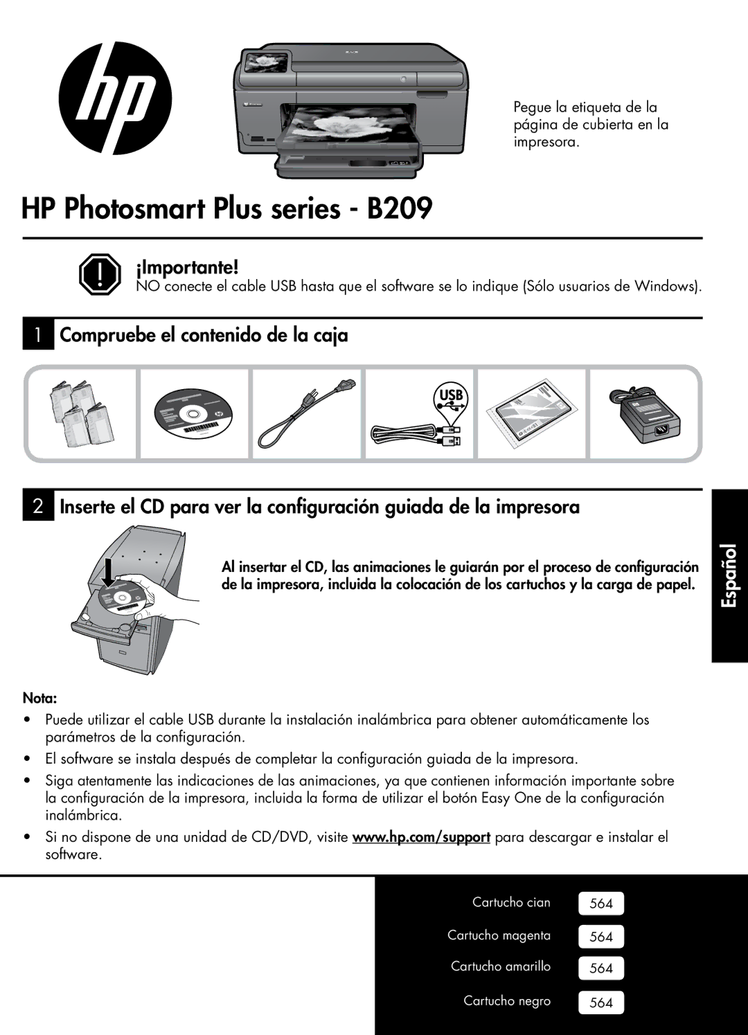 HP Plus - B209a manual ¡Importante 