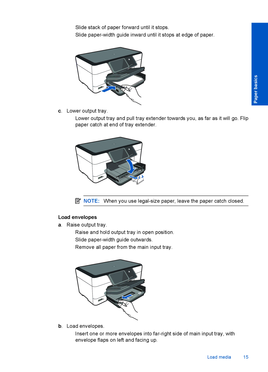 HP Plus - B210a, Plus - B210e, Plus - B210b manual Load envelopes 