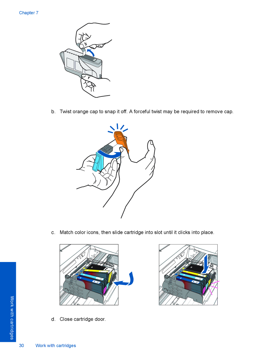 HP Plus - B210a, Plus - B210e, Plus - B210b manual Close cartridge door 