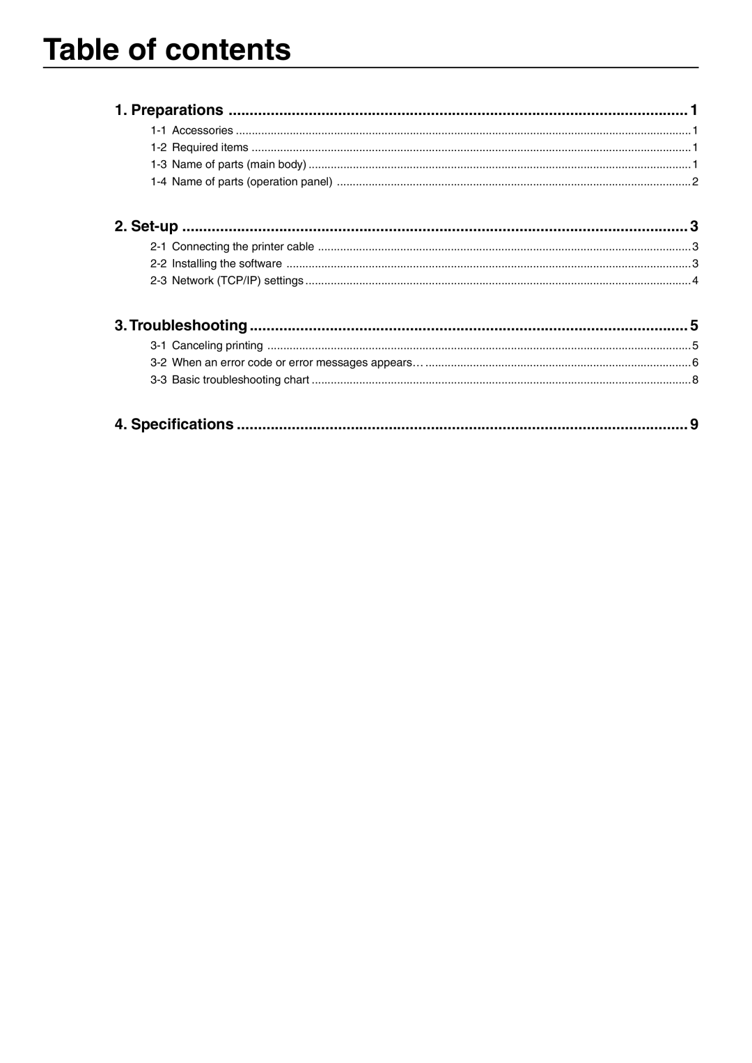 HP Power manual Table of contents 