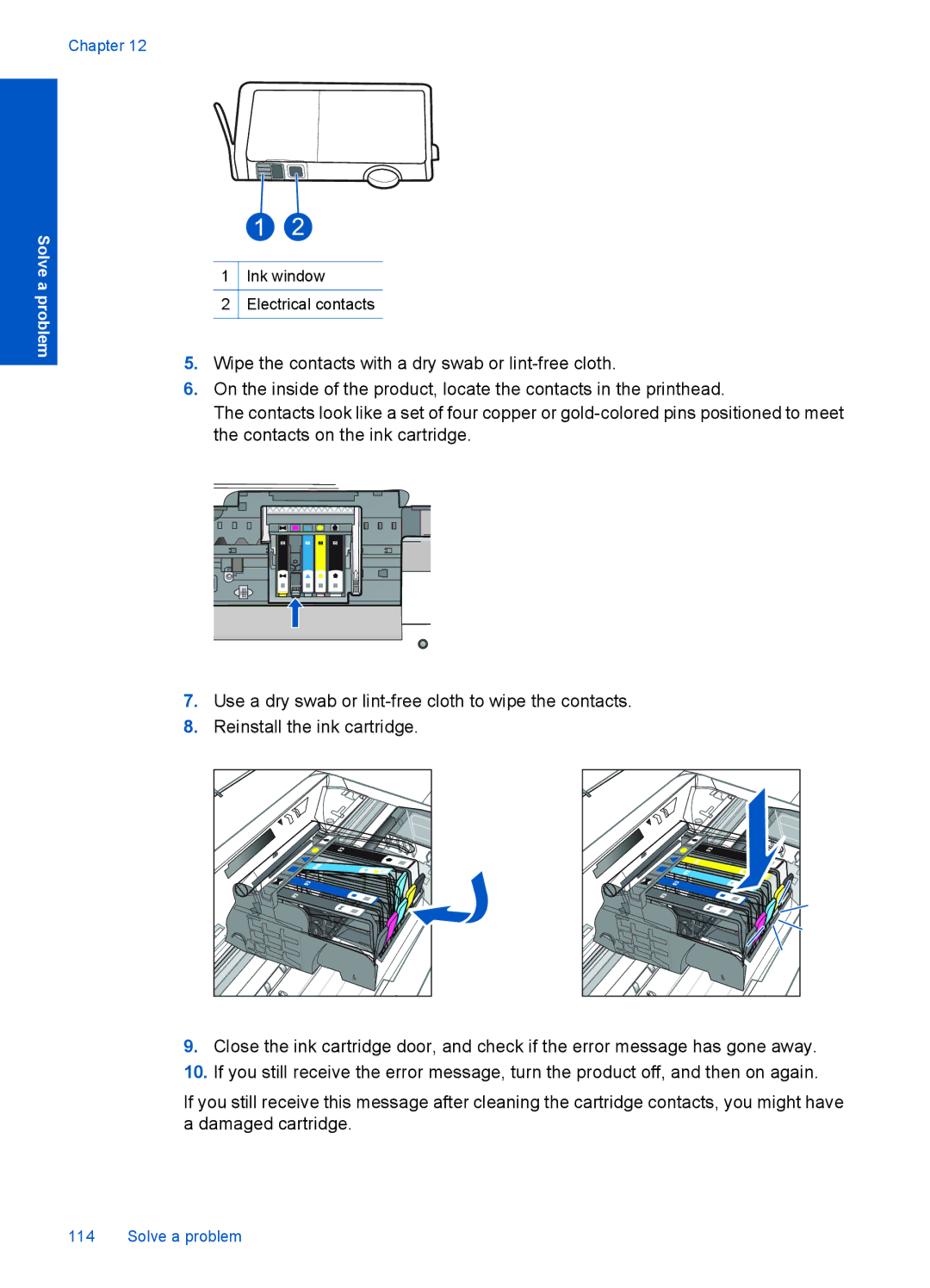 HP Premium - C309g manual Ink window Electrical contacts 