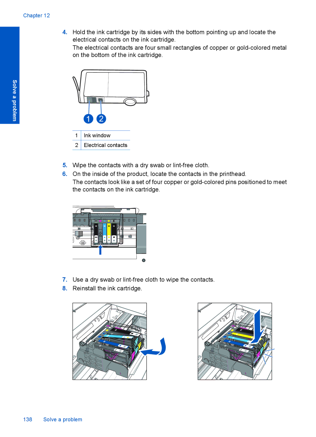 HP Premium - C309g manual Ink window Electrical contacts 