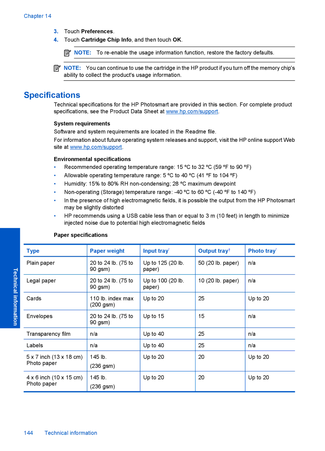 HP Premium - C309g manual Specifications 