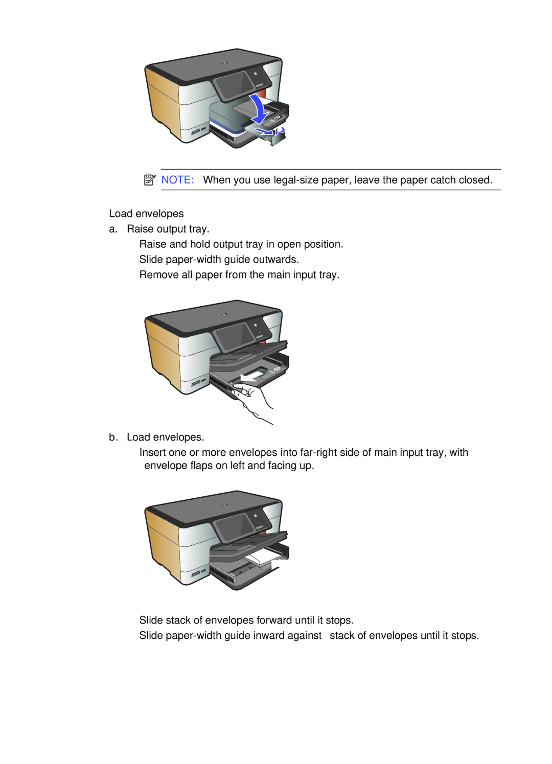 HP Premium - C309g manual Load envelopes 