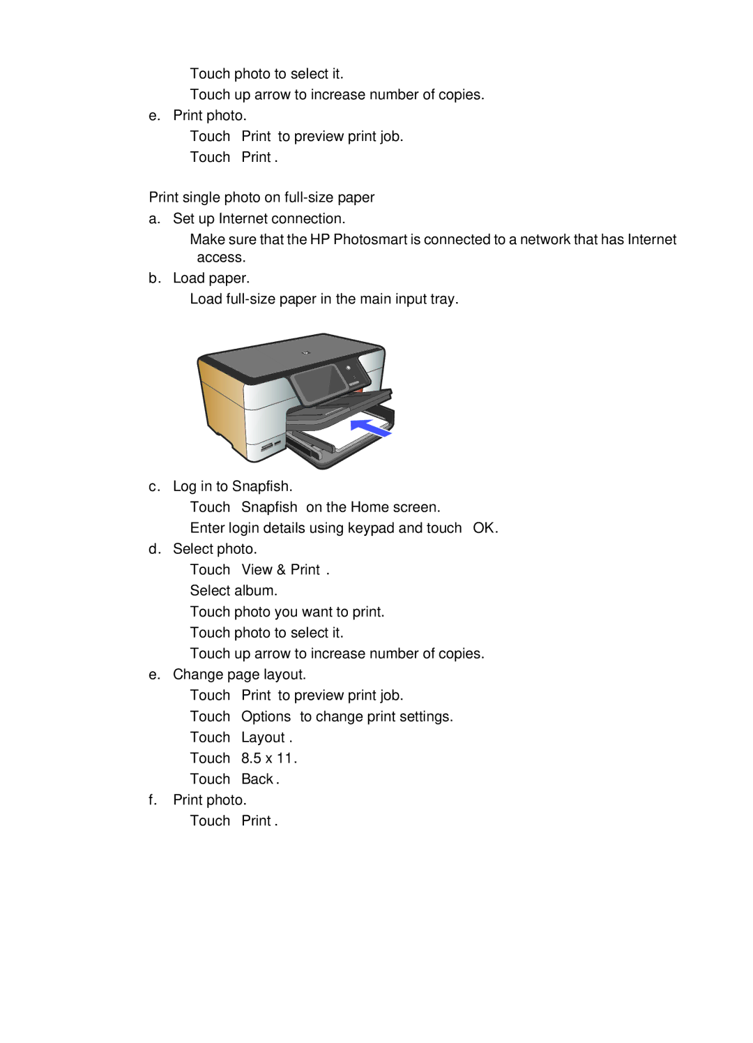 HP Premium - C309g manual Touch View & Print 