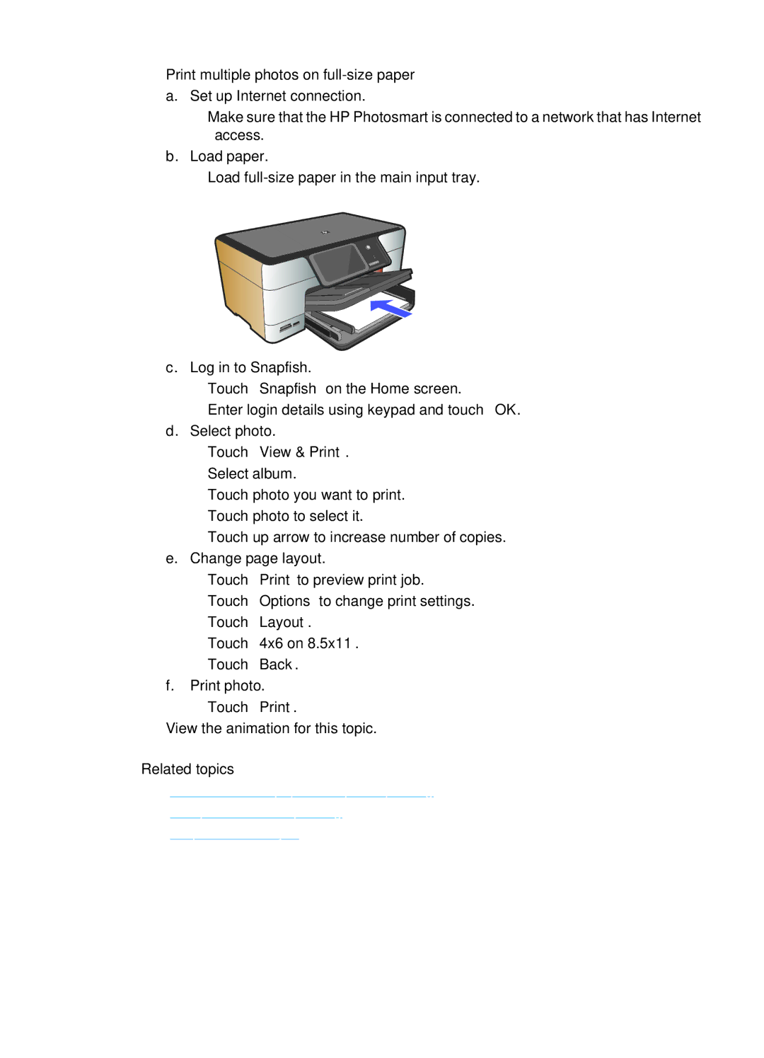 HP Premium - C309g manual Touch View & Print 