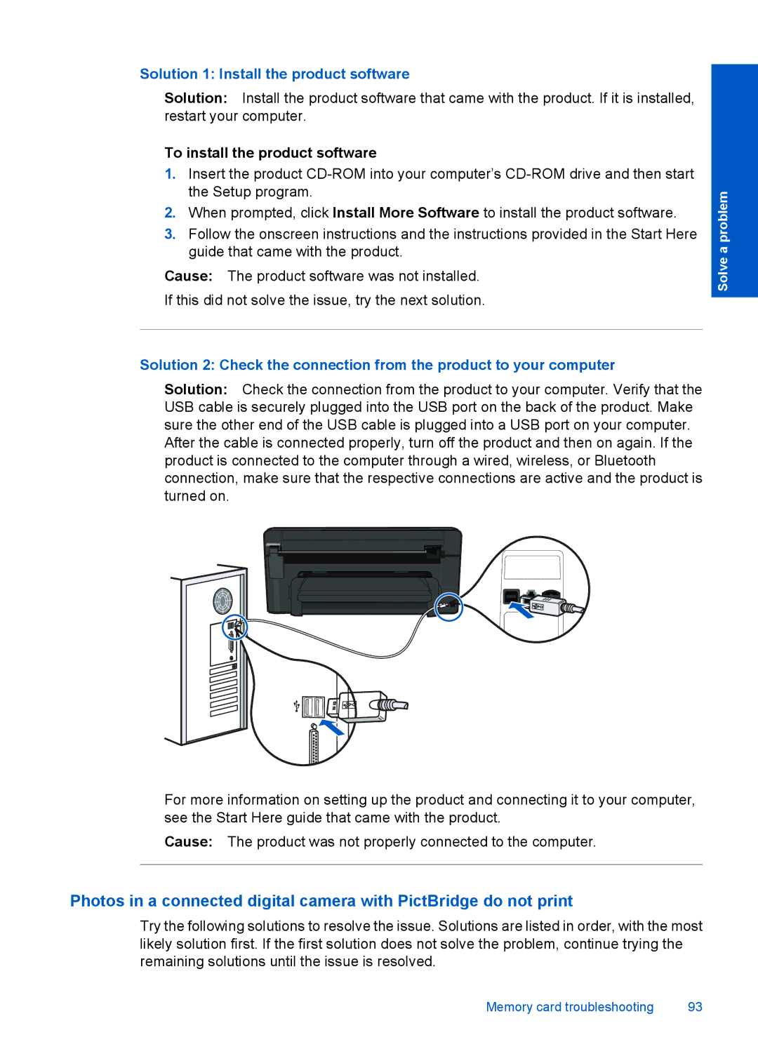 HP Premium - C309g manual Solution 1 Install the product software, To install the product software 