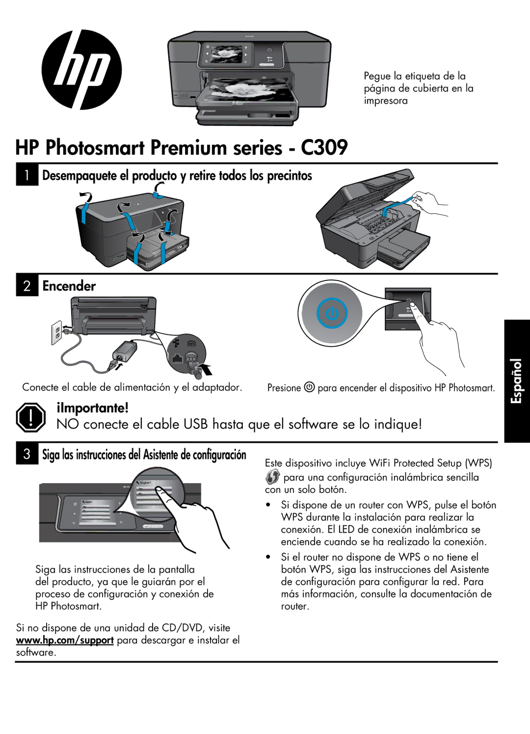 HP Premium - C309g manual HP Photosmart Premium series C309, Español 