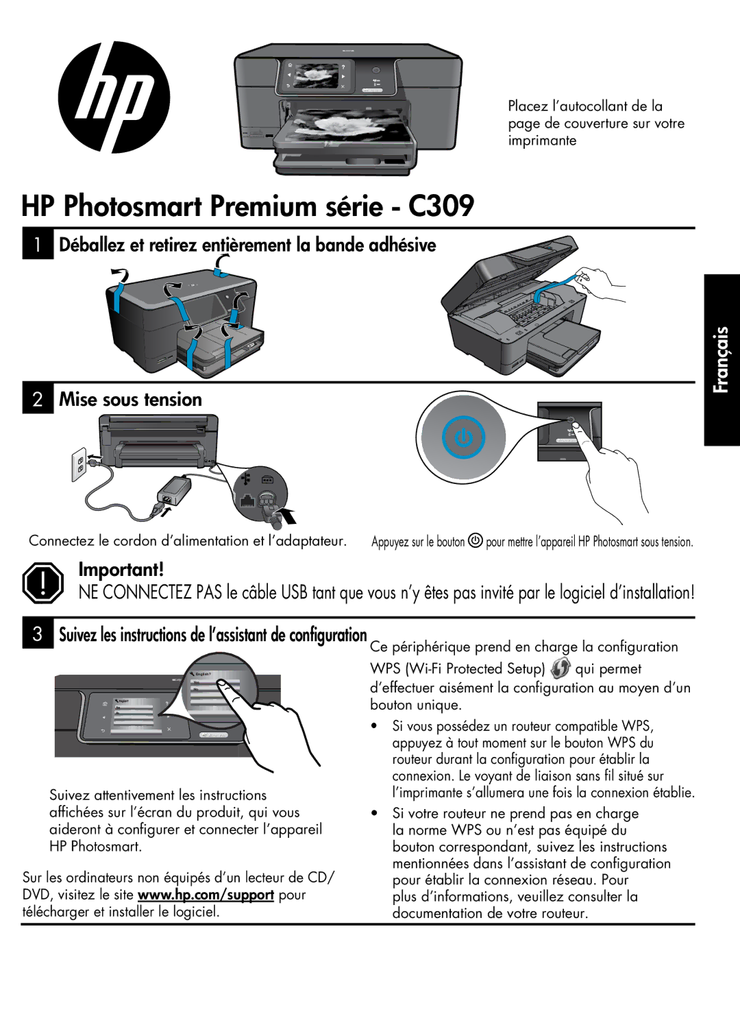 HP Premium - C309g manual HP Photosmart Premium série C309, Français 