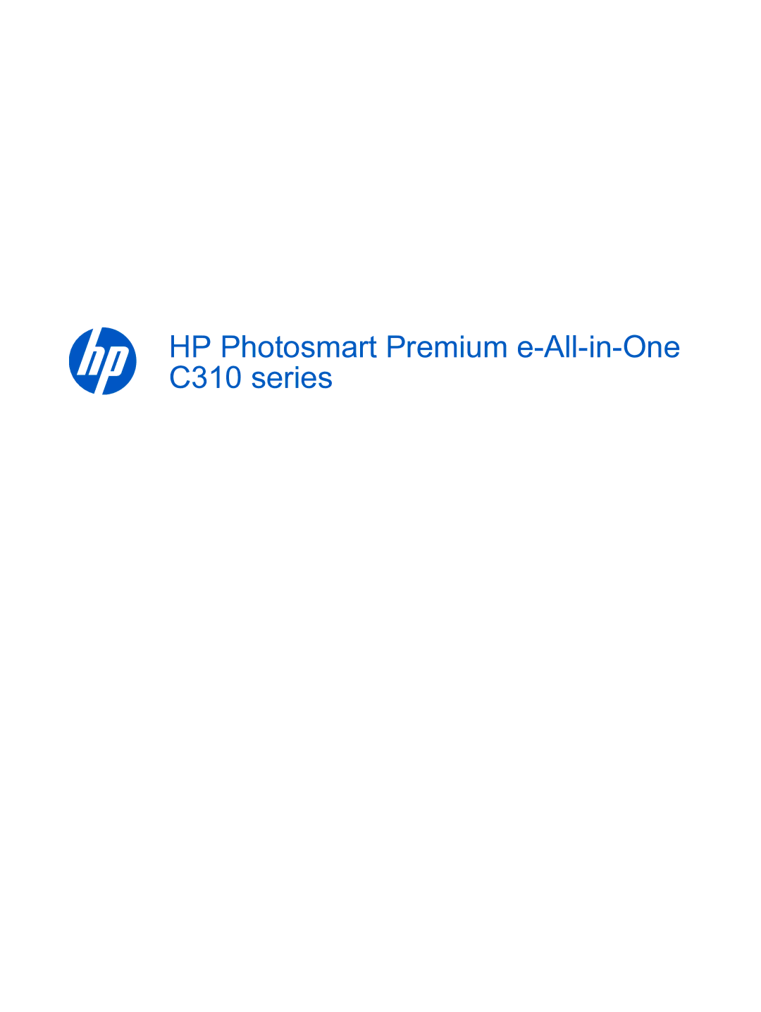 HP Premium - C310a manual HP Photosmart Premium e-All-in-One C310 series 