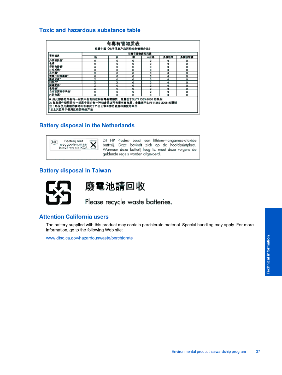 HP Premium - C310a manual Environmental product stewardship program 