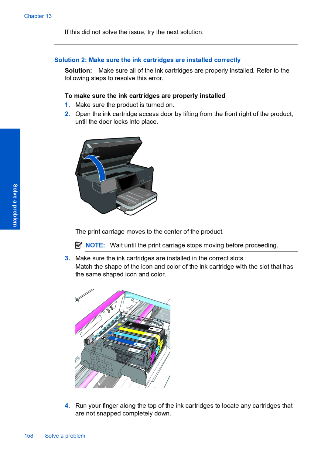 HP Premium Web - C309n manual To make sure the ink cartridges are properly installed 