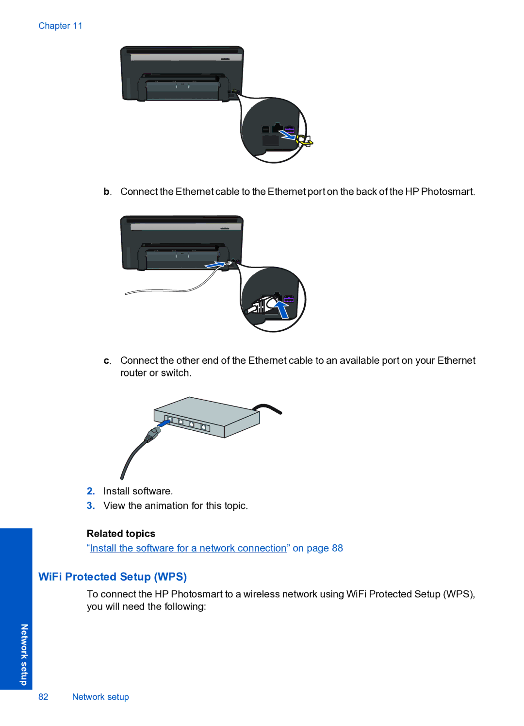 HP Premium Web - C309n manual WiFi Protected Setup WPS, Related topics 