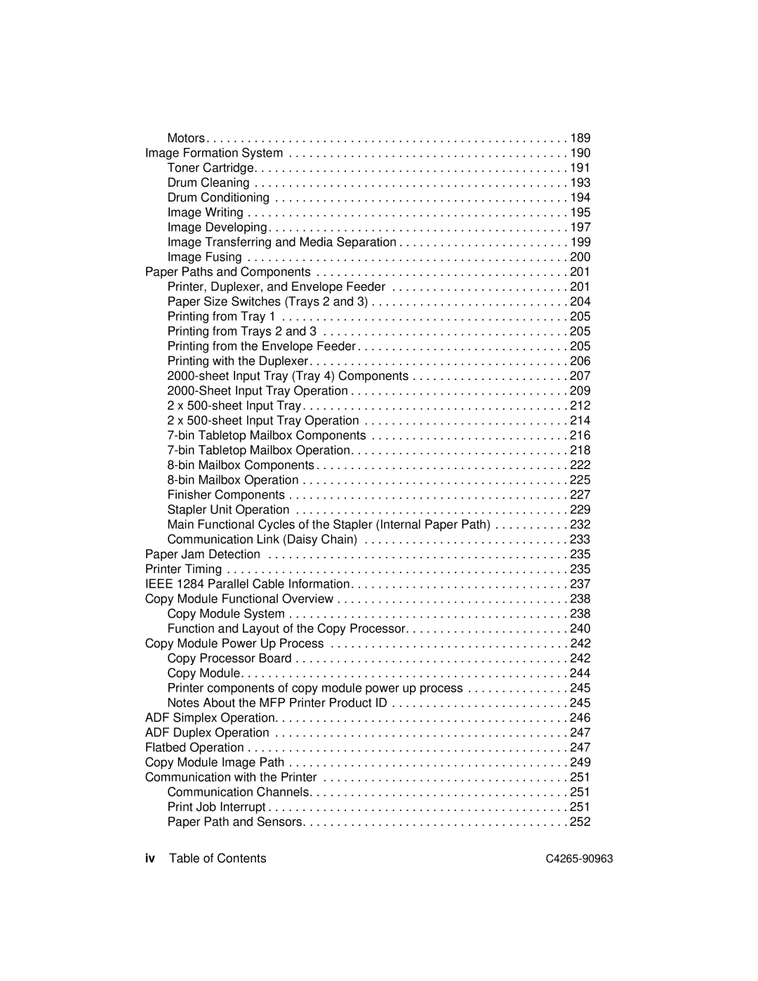 HP Print Systems 8150 manual Iv Table of Contents 