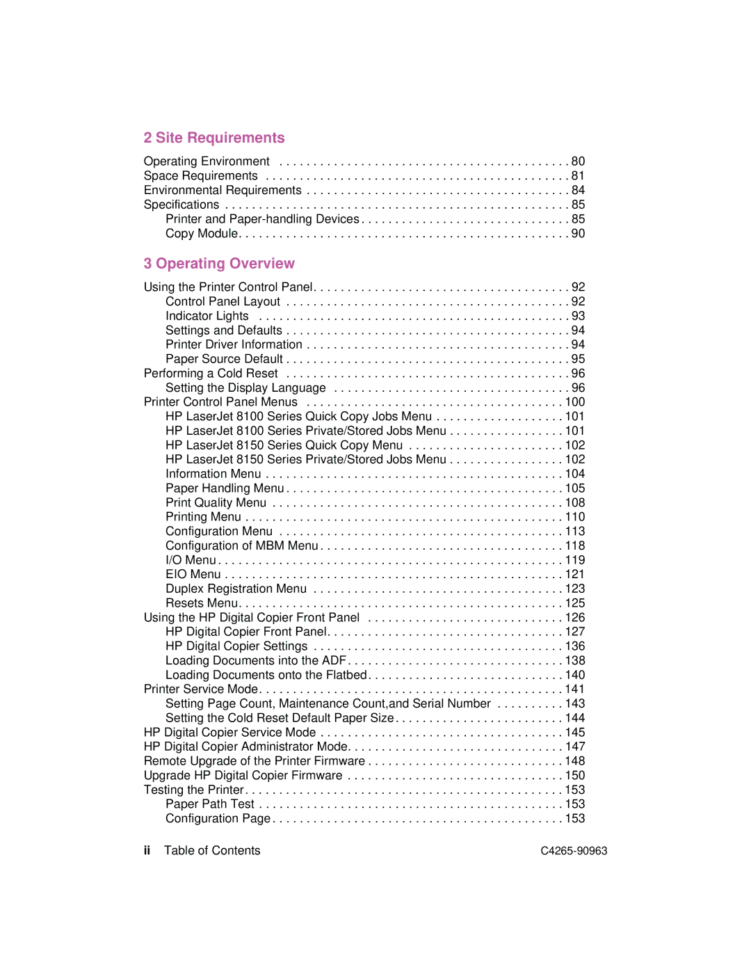 HP Print Systems 8150 manual Site Requirements, Operating Overview 