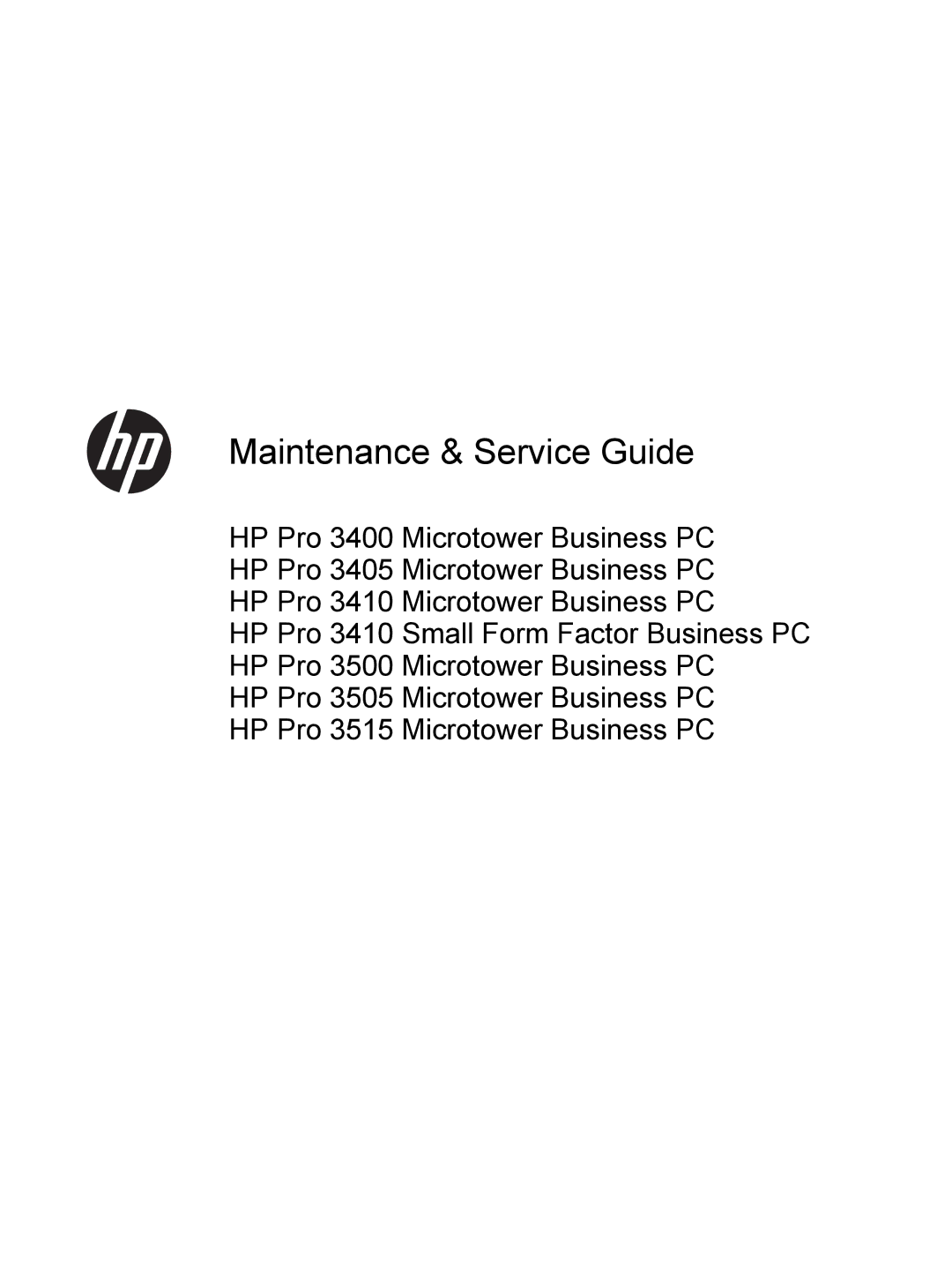 HP D3K31UTABA, Pro 3515 E3S87UTABA, 3500p D8C44UTABA, D8C44UT#ABA, C7A35UT#ABA, D3K73UT#ABA manual Maintenance & Service Guide 