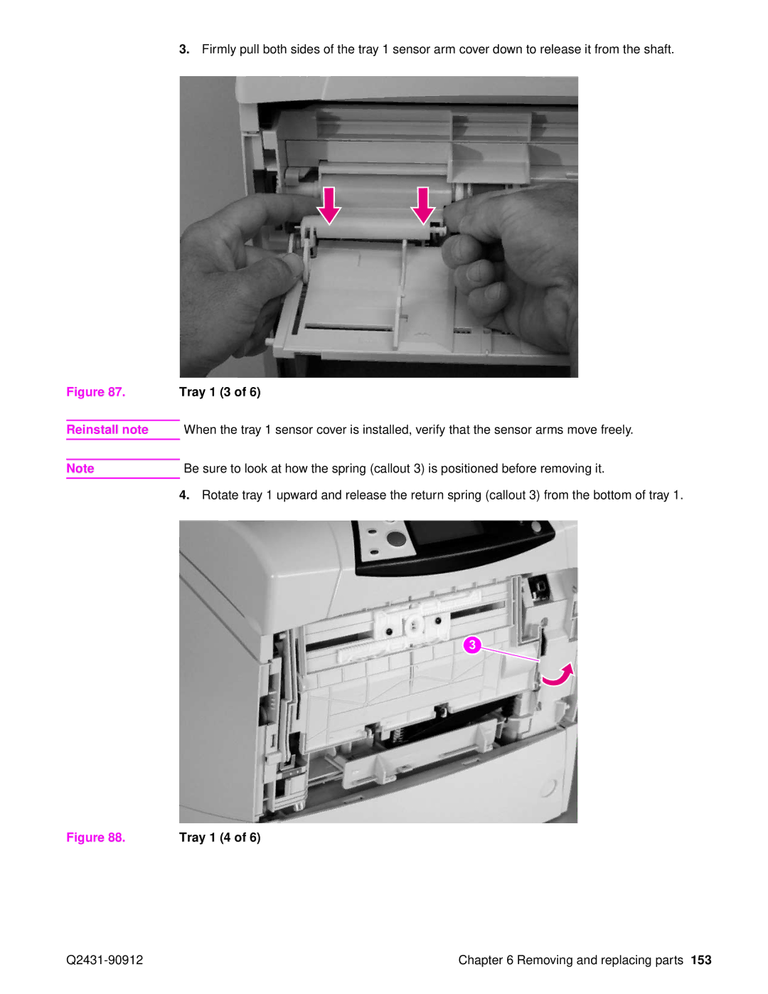 HP Pro 4300 C9H70UT C9H70UT#ABA manual Tray 1 3 