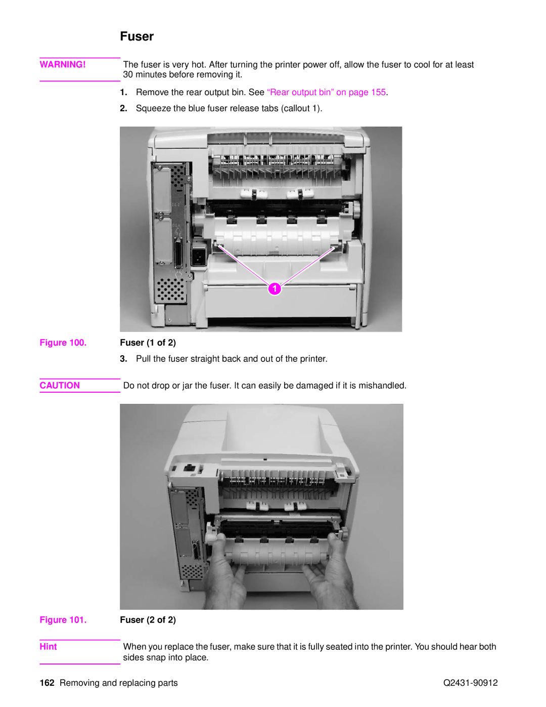 HP Pro 4300 C9H70UT C9H70UT#ABA manual Fuser 