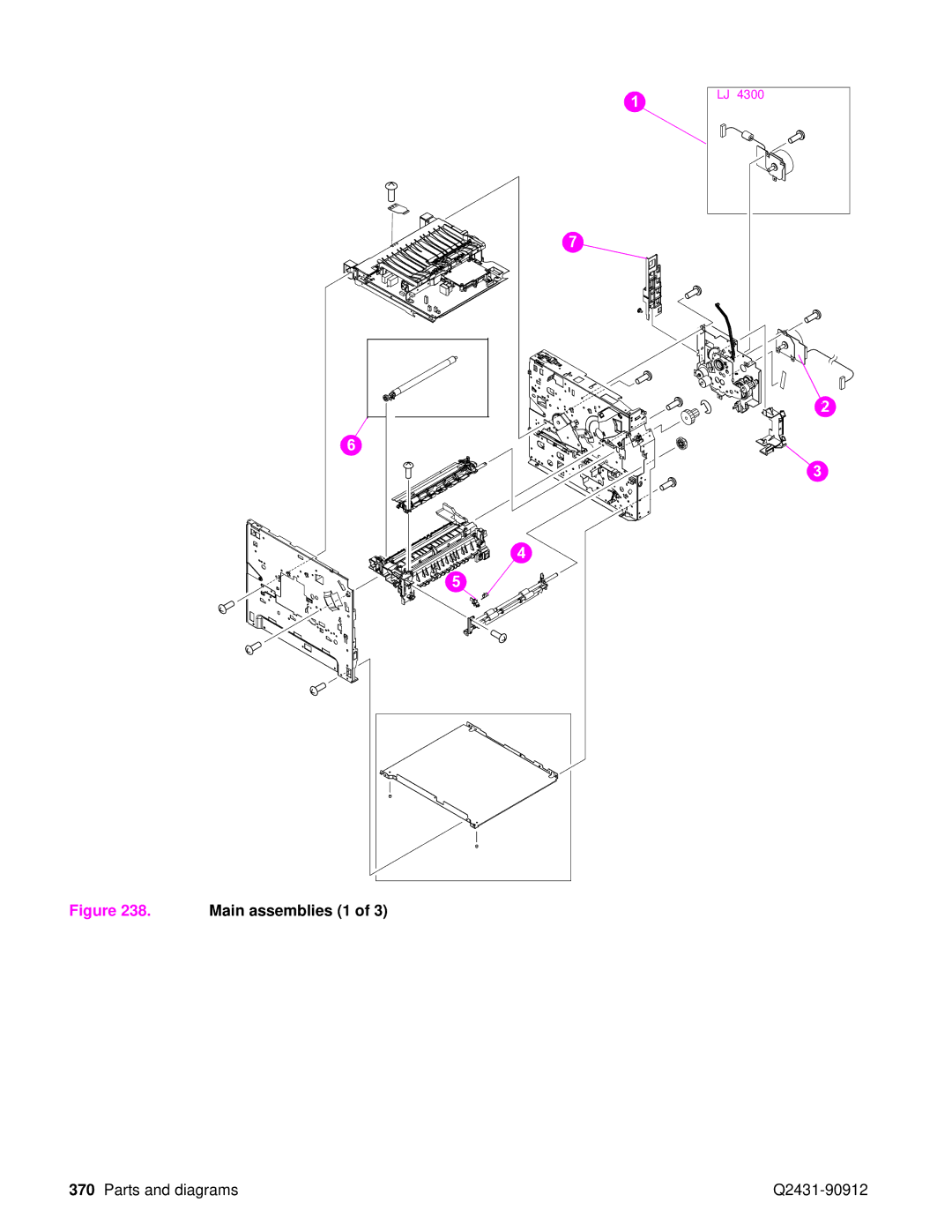 HP Pro 4300 C9H70UT C9H70UT#ABA manual Main assemblies 1 