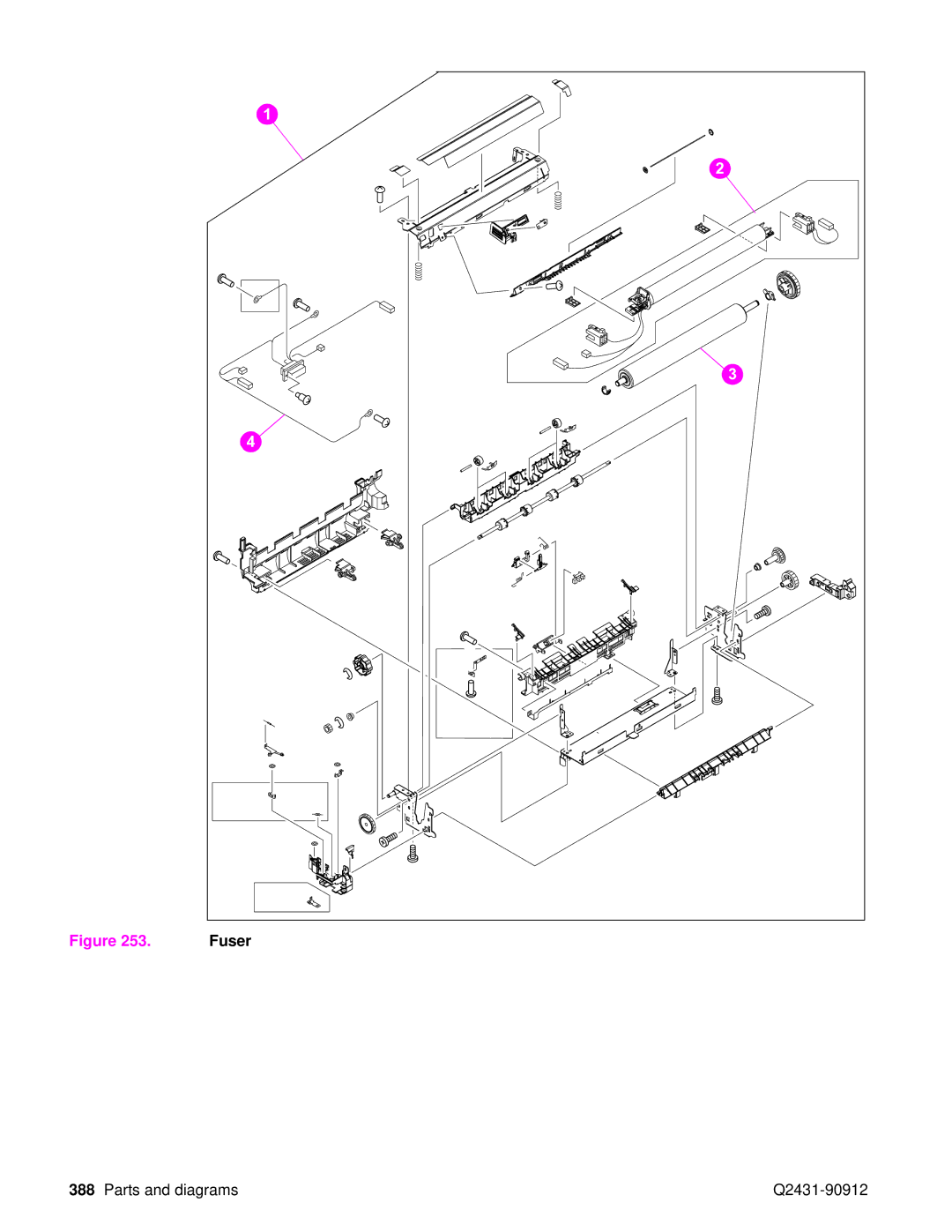 HP Pro 4300 C9H70UT C9H70UT#ABA manual Fuser Parts and diagrams Q2431-90912 