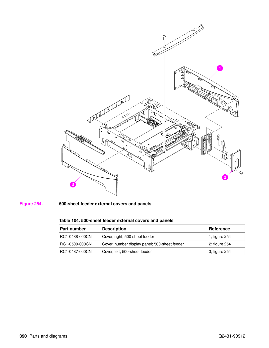 HP Pro 4300 C9H70UT C9H70UT#ABA manual Parts and diagrams Q2431-90912 