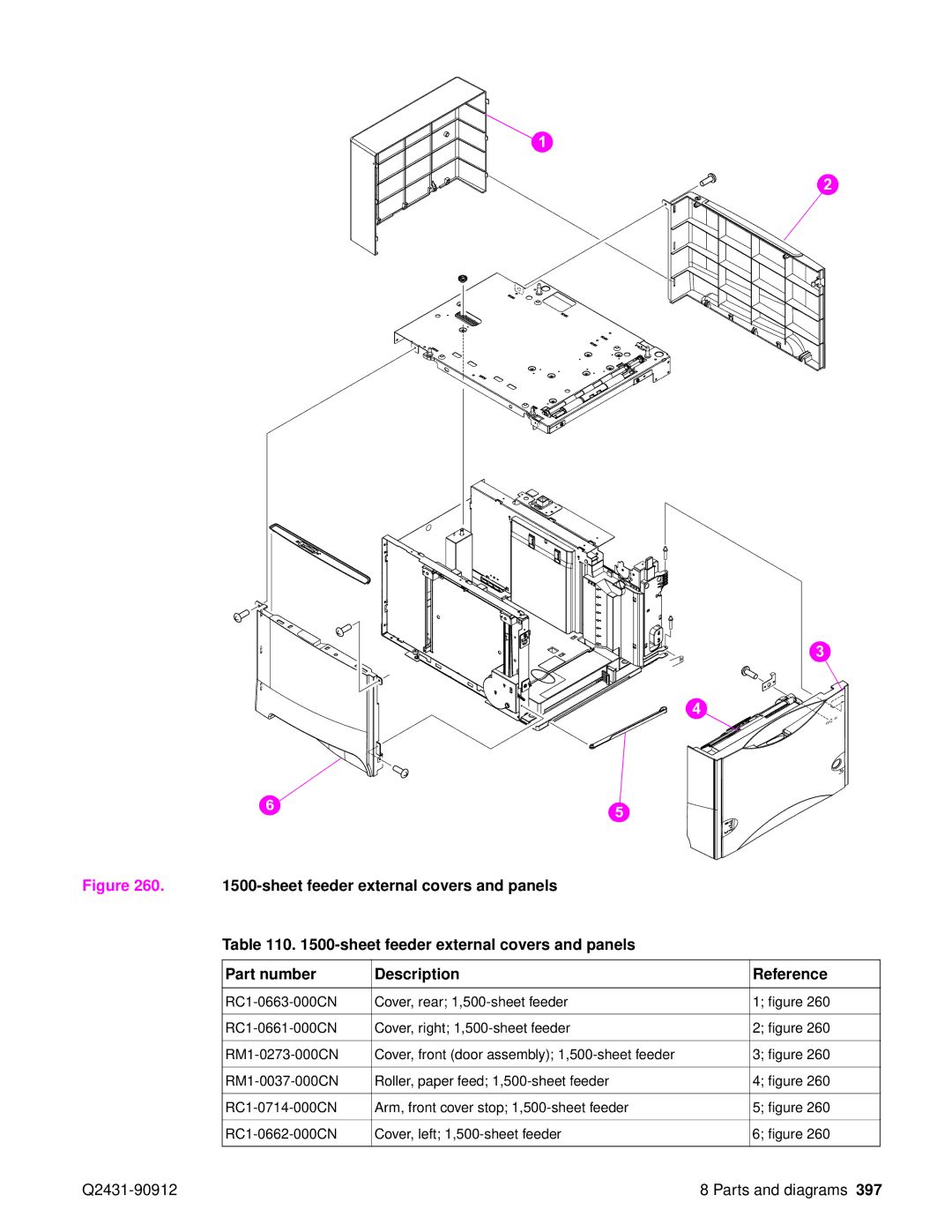 HP Pro 4300 C9H70UT C9H70UT#ABA manual Q2431-90912 Parts and diagrams 