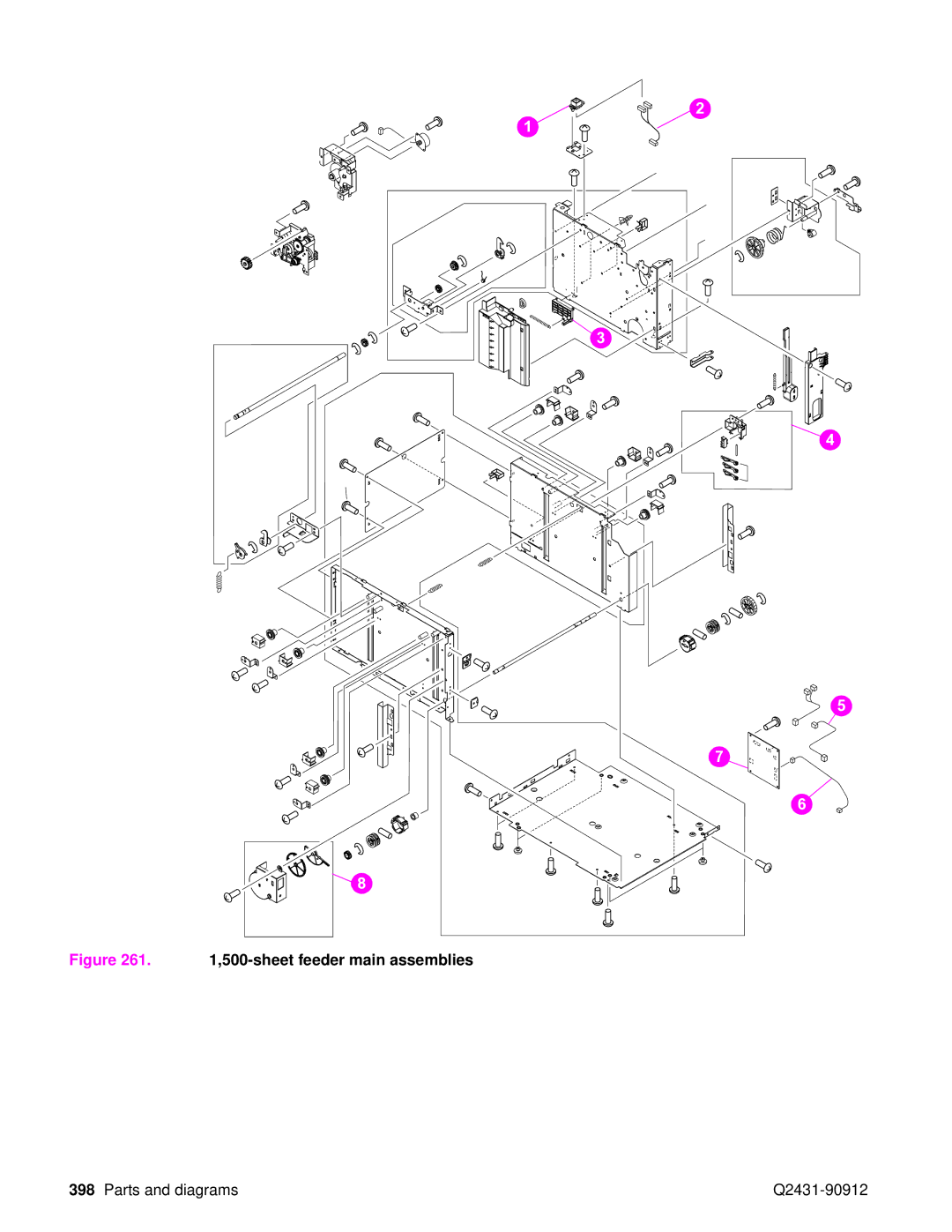 HP Pro 4300 C9H70UT C9H70UT#ABA manual sheet feeder main assemblies 