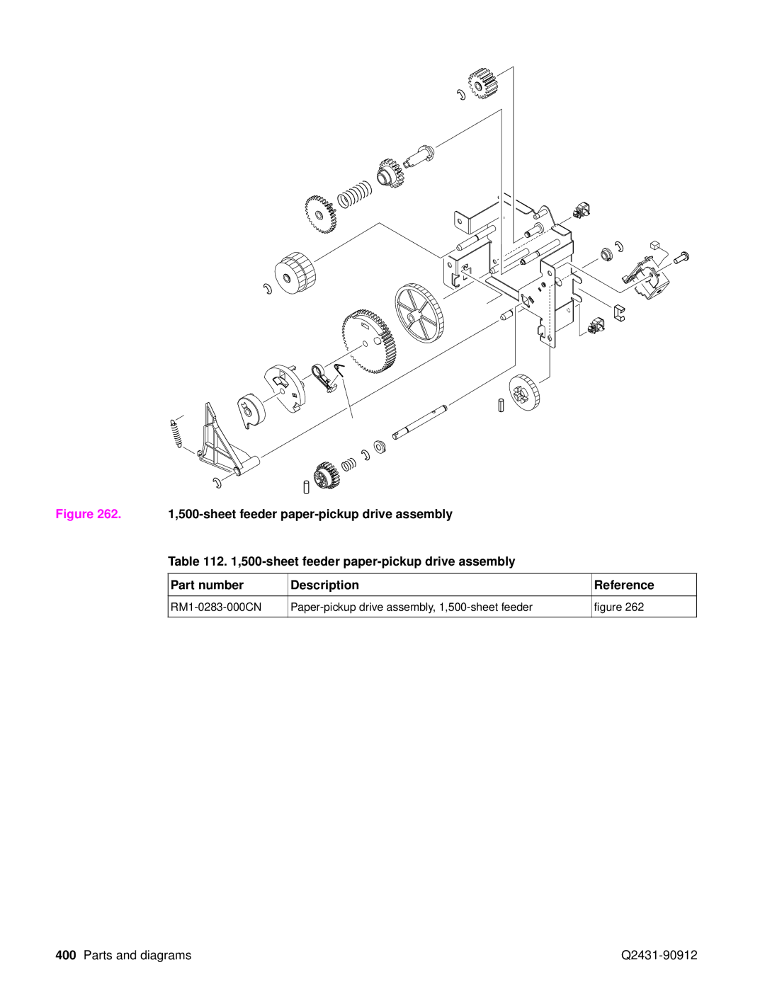 HP Pro 4300 C9H70UT C9H70UT#ABA manual Parts and diagrams Q2431-90912 