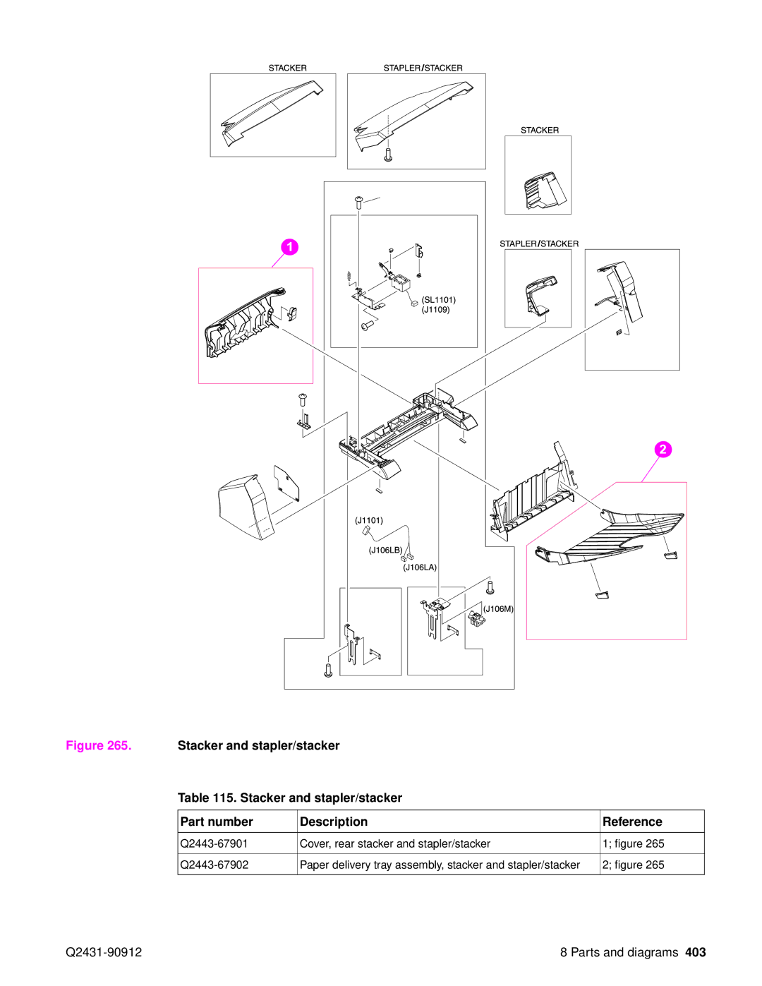 HP Pro 4300 C9H70UT C9H70UT#ABA manual Q2431-90912 Parts and diagrams 