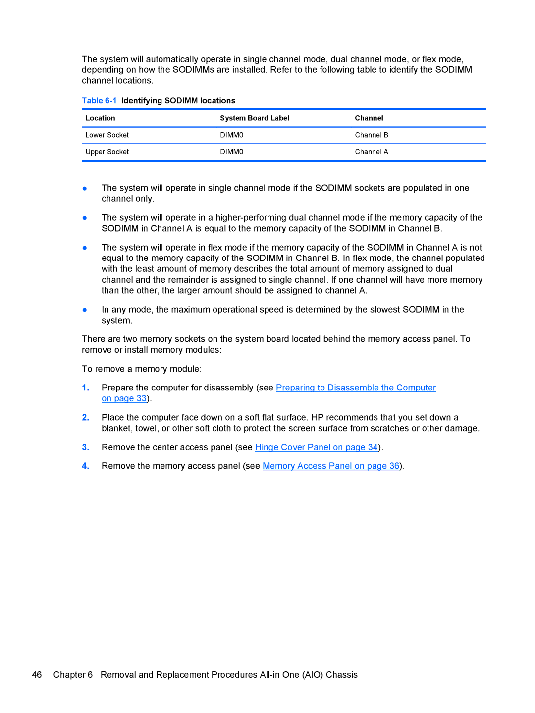 HP Pro 4300 manual 1Identifying Sodimm locations, Location System Board Label Channel 