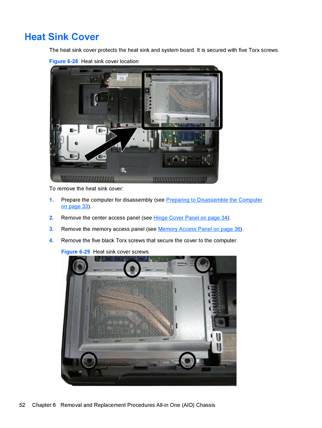 HP Pro 4300 manual Heat Sink Cover 