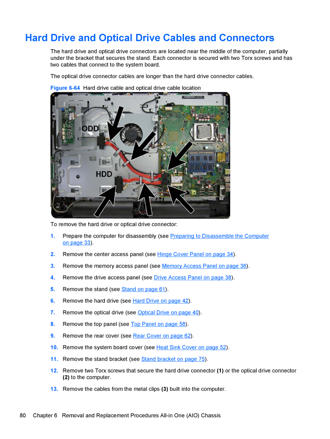 HP Pro 4300 manual Hard Drive and Optical Drive Cables and Connectors 