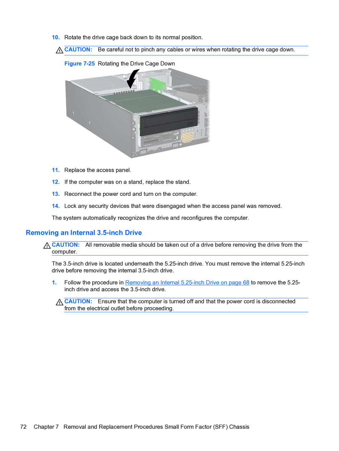 HP Pro 4300 manual Removing an Internal 3.5-inch Drive 